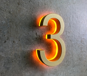 Floating Clear Horizontal LED Sign And Doorbell